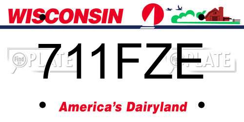 711FZE Wisconsin License Plate