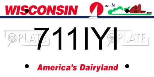 711IYI Wisconsin License Plate