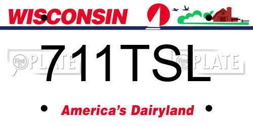 711TSL Wisconsin License Plate