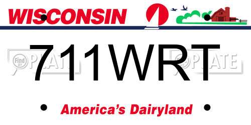 711WRT Wisconsin License Plate