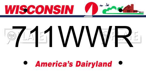 711WWR Wisconsin License Plate