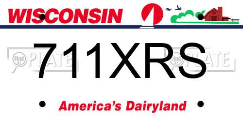 711XRS Wisconsin License Plate