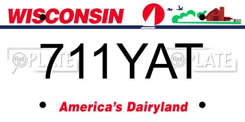 711YAT Wisconsin License Plate