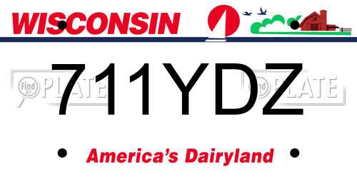 711YDZ Wisconsin License Plate