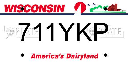 711YKP Wisconsin License Plate