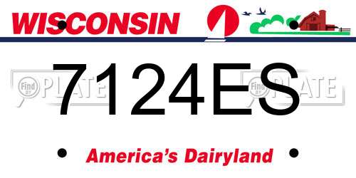 7124ES Wisconsin License Plate