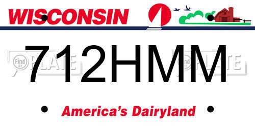 712HMM Wisconsin License Plate