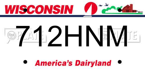 712HNM Wisconsin License Plate