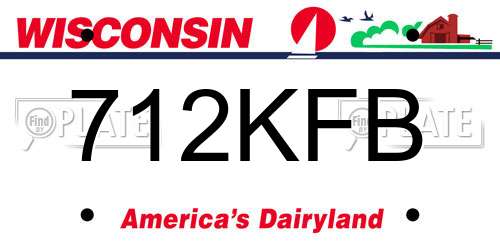 712KFB Wisconsin License Plate