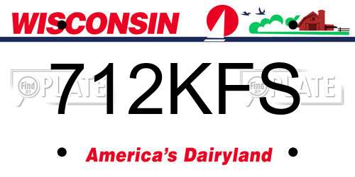 712KFS Wisconsin License Plate
