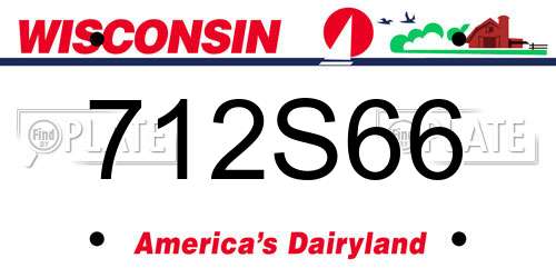 712S66 Wisconsin License Plate