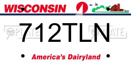 712TLN Wisconsin License Plate