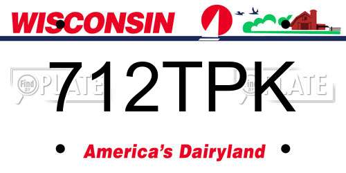 712TPK Wisconsin License Plate