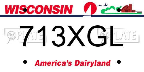 713XGL Wisconsin License Plate