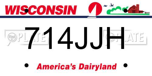 714JJH Wisconsin License Plate