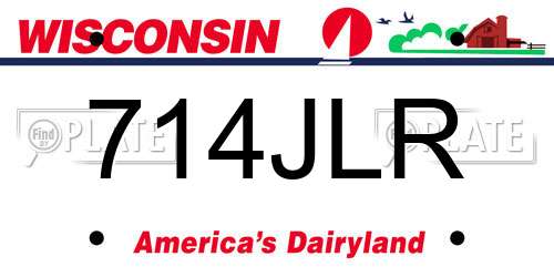714JLR Wisconsin License Plate