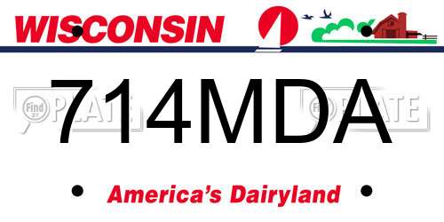 714MDA Wisconsin License Plate