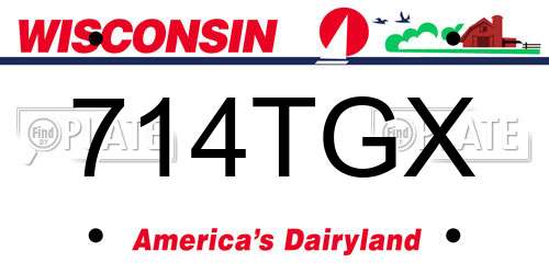 714TGX Wisconsin License Plate