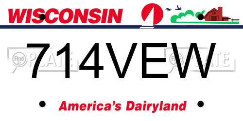 714VEW Wisconsin License Plate
