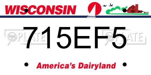 715EF5 Wisconsin License Plate