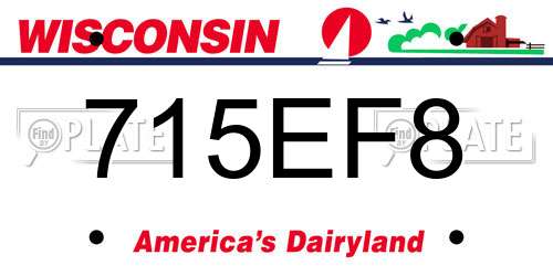 715EF8 Wisconsin License Plate