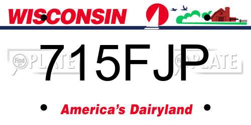 715FJP Wisconsin License Plate