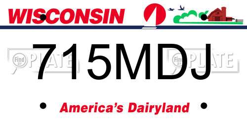 715MDJ Wisconsin License Plate