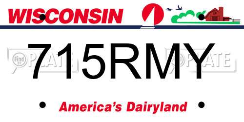 715RMY Wisconsin License Plate