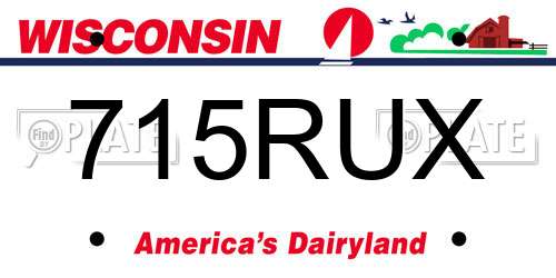 715RUX Wisconsin License Plate