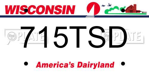 715TSD Wisconsin License Plate