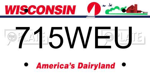 715WEU Wisconsin License Plate