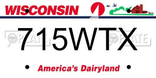 715WTX Wisconsin License Plate