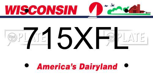 715XFL Wisconsin License Plate