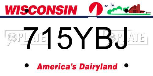 715YBJ Wisconsin License Plate