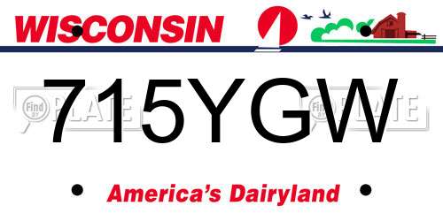 715YGW Wisconsin License Plate