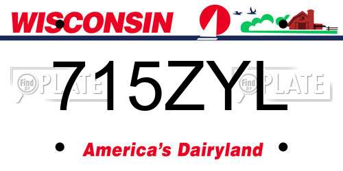715ZYL Wisconsin License Plate