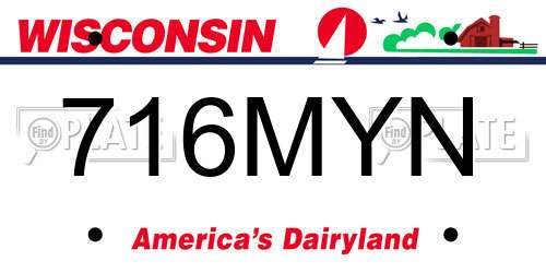 716MYN Wisconsin License Plate