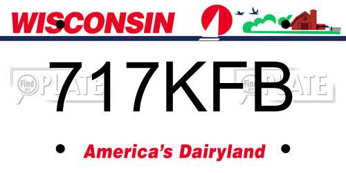 717KFB Wisconsin License Plate