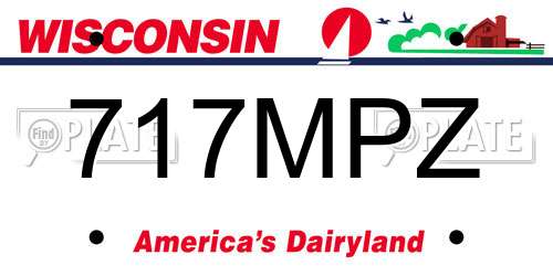 717MPZ Wisconsin License Plate