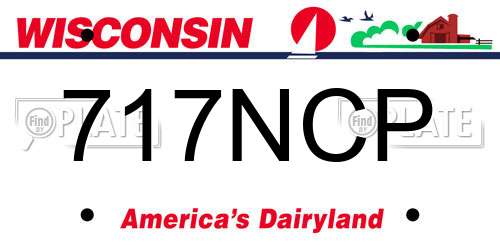 717NCP Wisconsin License Plate