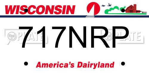 717NRP Wisconsin License Plate