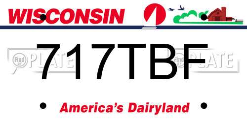 717TBF Wisconsin License Plate