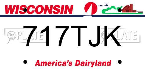 717TJK Wisconsin License Plate