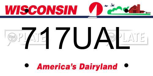 717UAL Wisconsin License Plate