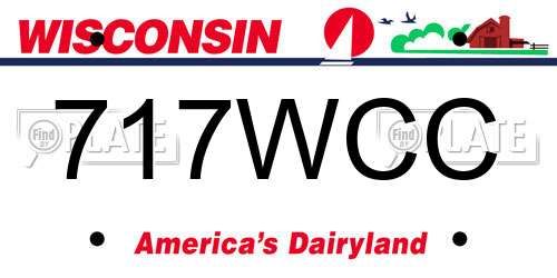717WCC Wisconsin License Plate