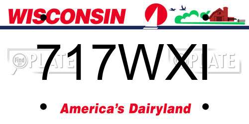 717WXI Wisconsin License Plate