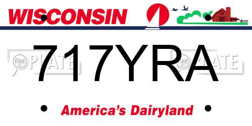717YRA Wisconsin License Plate