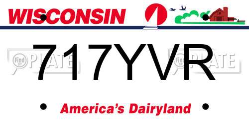 717YVR Wisconsin License Plate