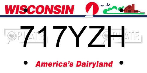 717YZH Wisconsin License Plate