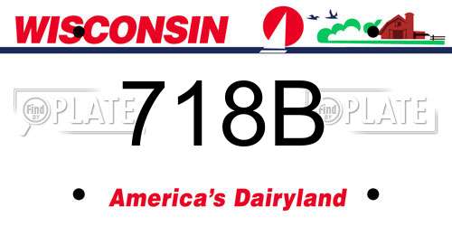 718B Wisconsin License Plate